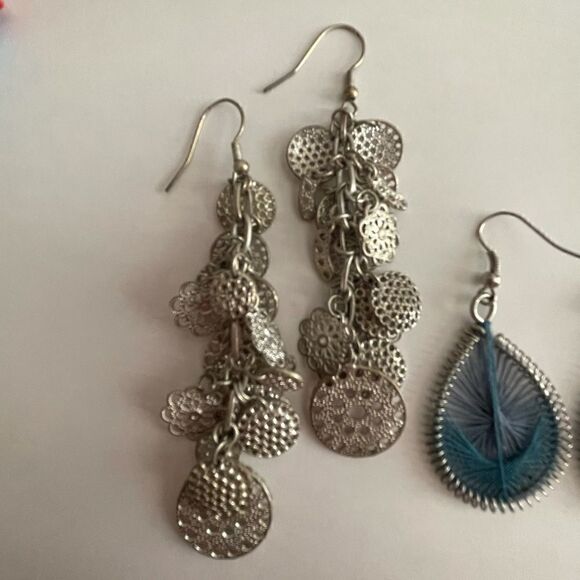 Three Pair Bundle of Dangle Earrings - Picture 4 of 4